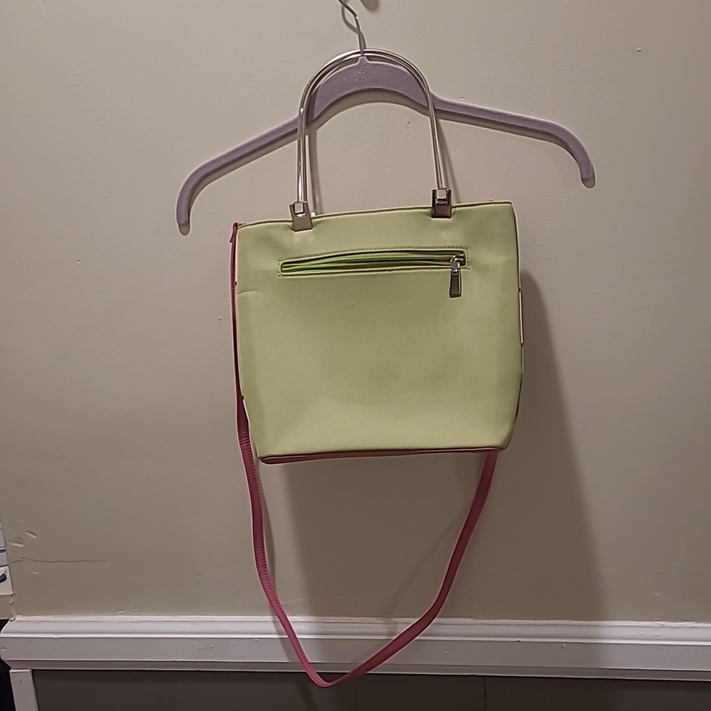 90s Y2K Girls Chic Handbag Pink/green Embroidered Girls - Picture 5 of 11